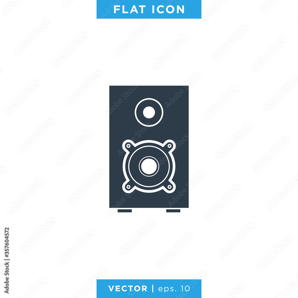 Speaker Audio Sound Icon Vector Logo Design Template. Speaker Audio Sound Icon Vector Logo Design Template.