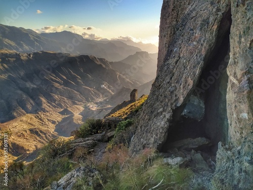 sunset in the mountains