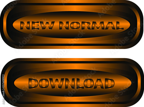 download new normal vector button with bronze backgrounds