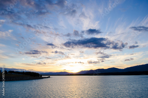 Sunset over Lake Pukaki