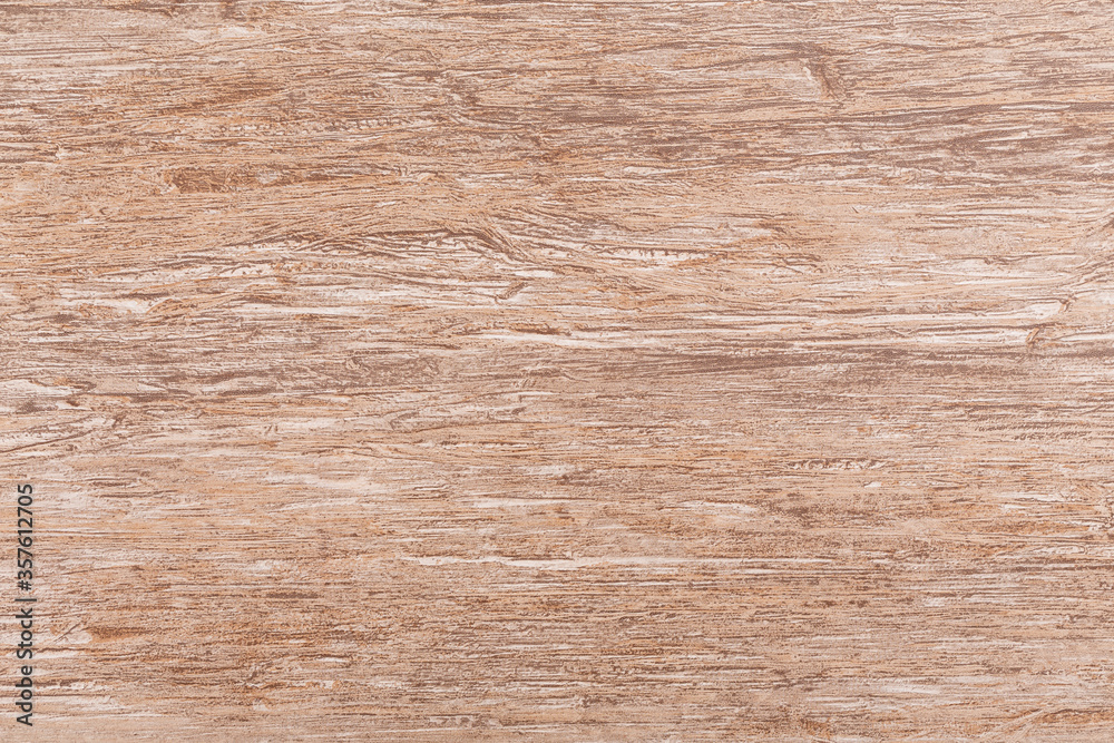 Naklejka premium Beige and brown flushed oak timber. Vintage rough wood texture.