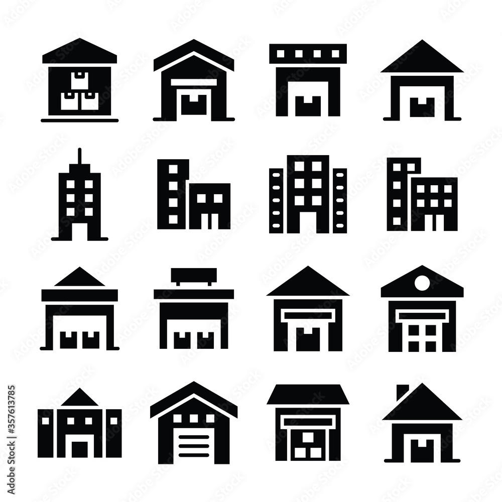 
Real Estate Glyph Icons Pack 
