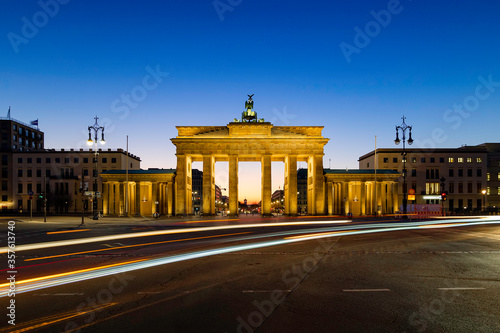 Berlin Brandenburg Gate night view