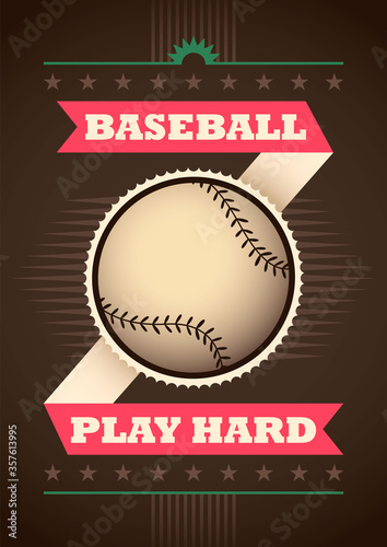 Modern baseball poster. Vector illustration.