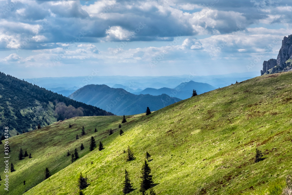 Mountain landscape, Little Fatra, Slovakia, springtime scene Mountain landscape, Little Fatra, Slovakia, springtime scene