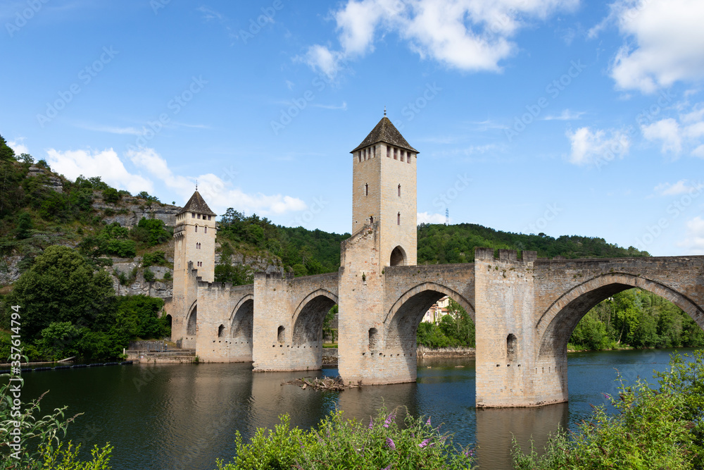 Le pont Valentré à Cahors, Lot, France