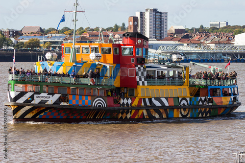 A well packed Mersey Ferry.