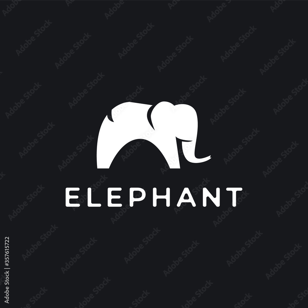 cool and simple elephant logo template