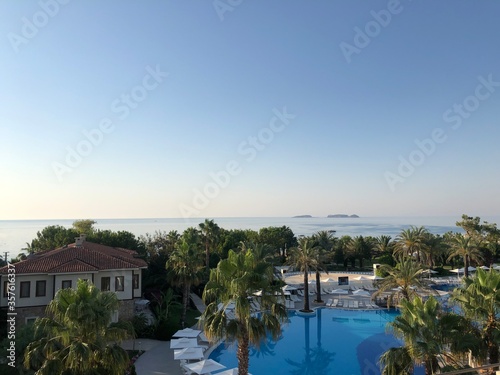 Turkey. Turkish Culture. Sights and nature of Turkey. Sea. The sun. Palms. Beach. Hotel.