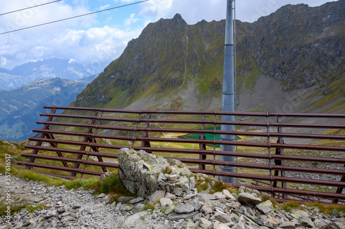 Österreich, Montafon,  Lawinenschutz bei der Wormser Hütte. photo