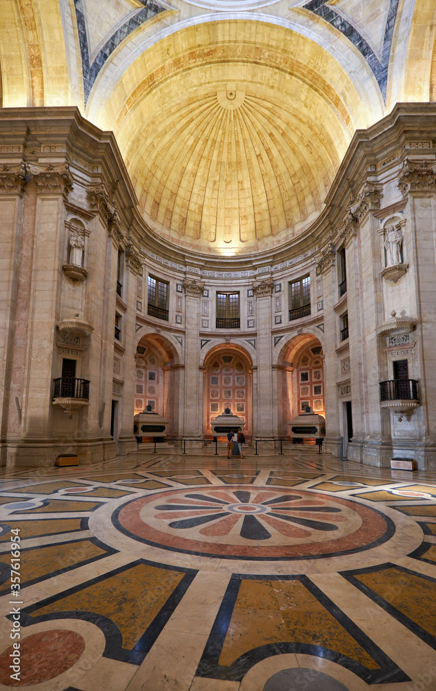 Interior of the National Pantheon, the former church of Santa Engracia. Lisbon. Portugal