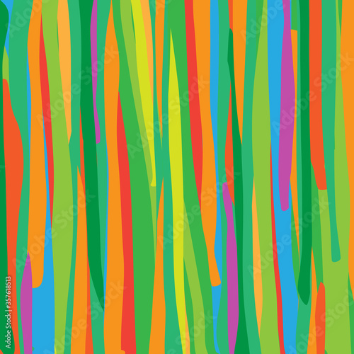 Vector background of colored bands and lines drawn with a brush.