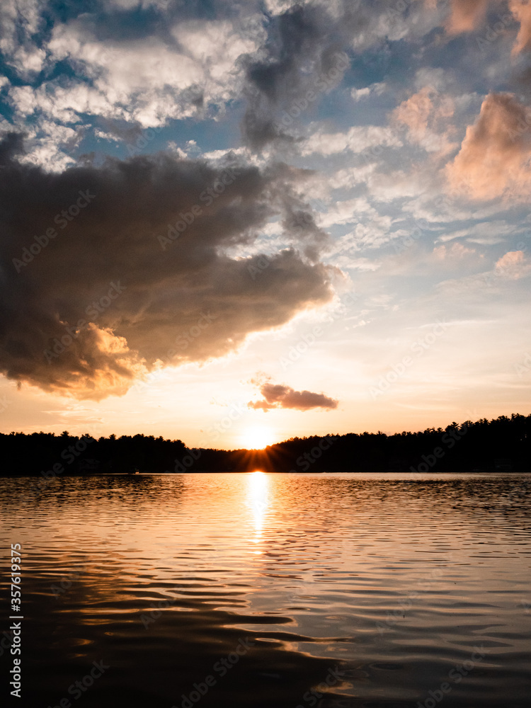 Lakeside Sunset in Central Massachusetts
