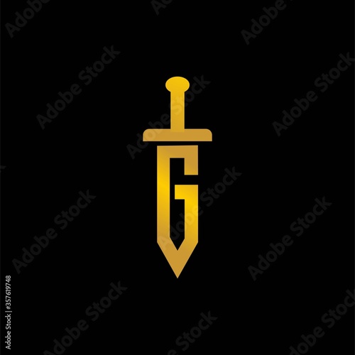 Sword vector that formed letter G