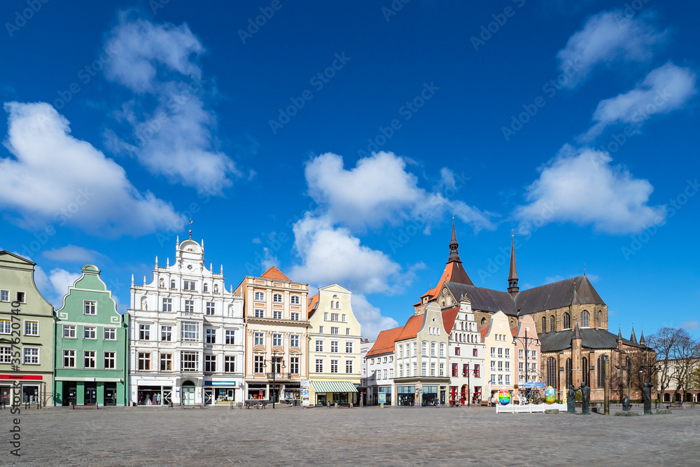 Blick über den Neuen Markt in der Hansestadt Rostock