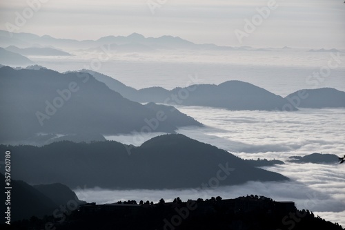 fog over mountains landscape view from top © Himalayan Gypsy