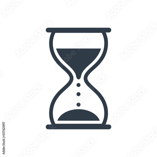 Hourglass icon, sandglass timer, clock flat icon for apps and websites – for stock