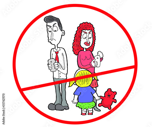 social media addiction sign vector illustration.