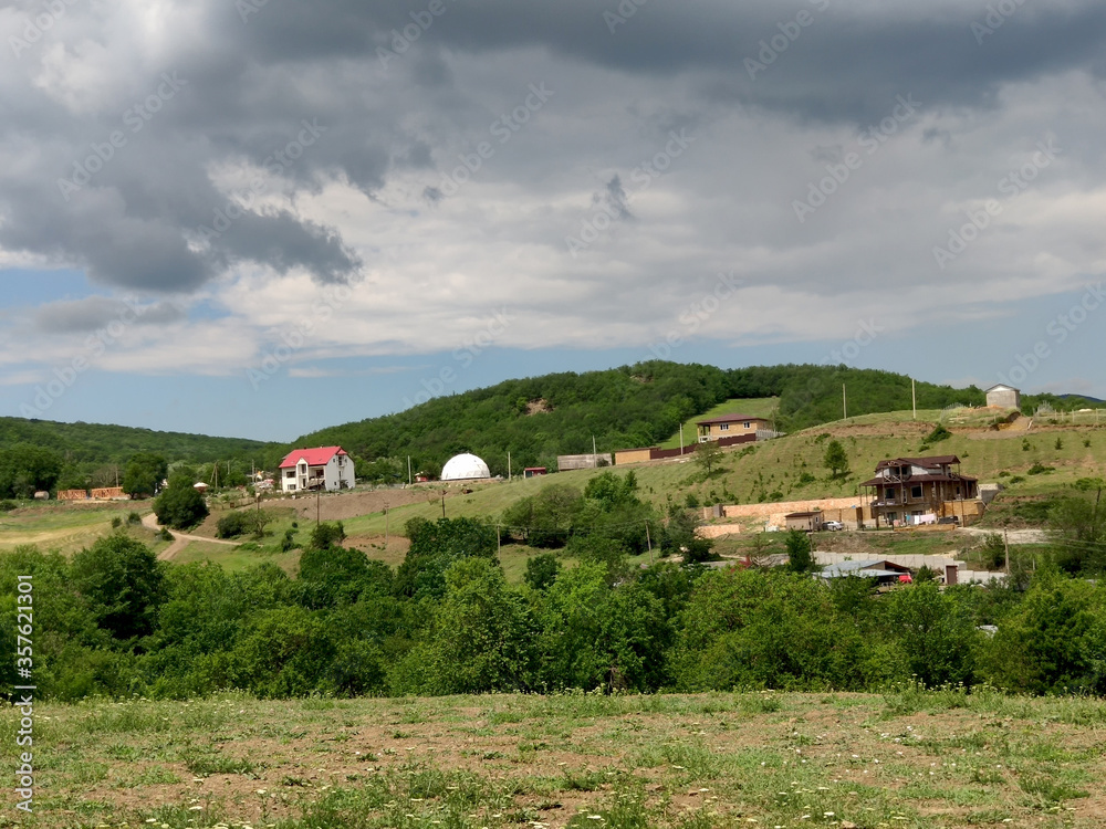 Summer landscape in the countryside in the mountains on the Crimean peninsula Summer landscape in the countryside in the mountains on the Crimean peninsula