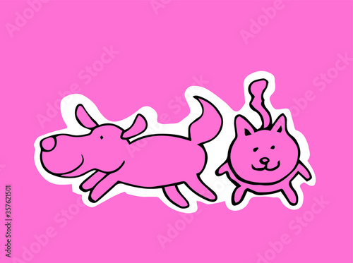 cute animals vector design. for logo and print