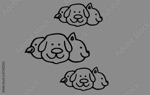 cute animals vector design. for logo and print