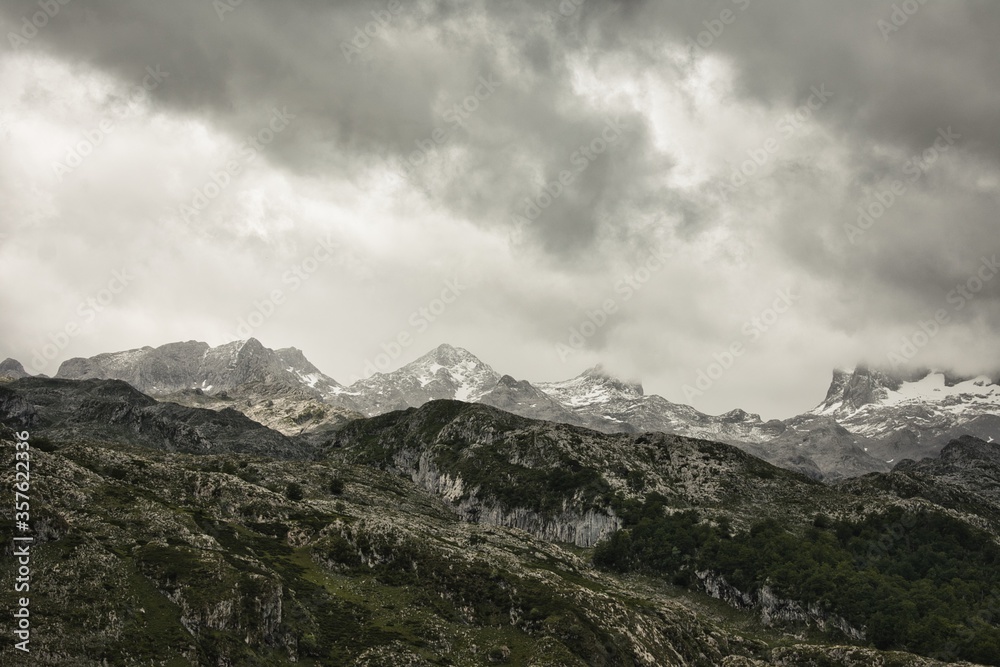 Mountain landscape of Picos de Europa, Asturias, Spain.