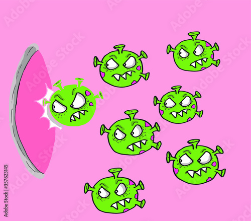 creative virüs vector illustration.  eps10