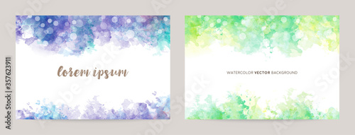 watercolor splash and bokeh decoration  vector 