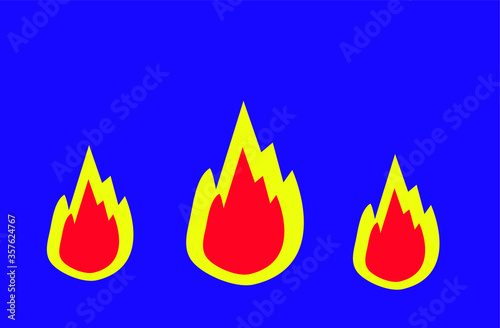 fire flames set