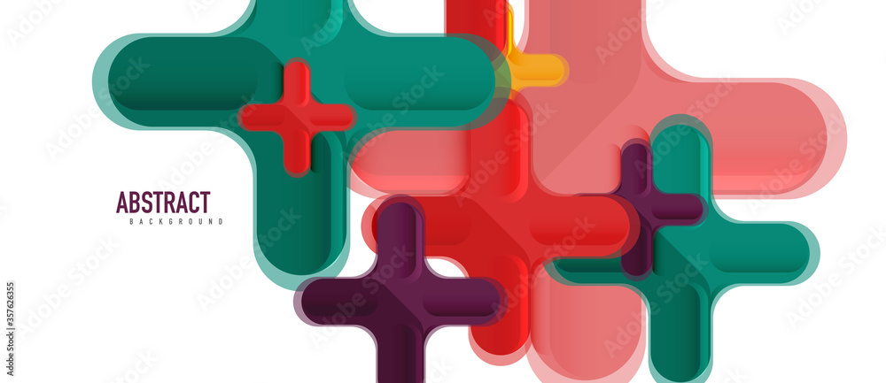 Glossy multicolored plastic style cross composition, x shape design, techno geometric modern abstract background. Trendy abstract layout template Glossy multicolored plastic style cross composition, x shape design, techno geometric modern abstract background. Trendy abstract layout template