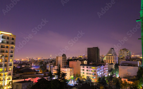 city from night in twilight