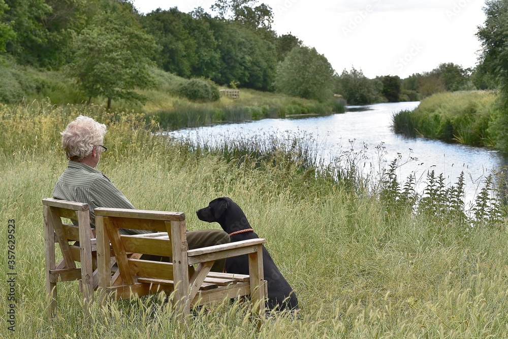 Having a rest while dog walking. Having a rest while dog walking.
