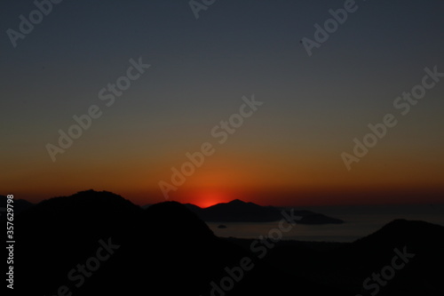 sunset in the mountains