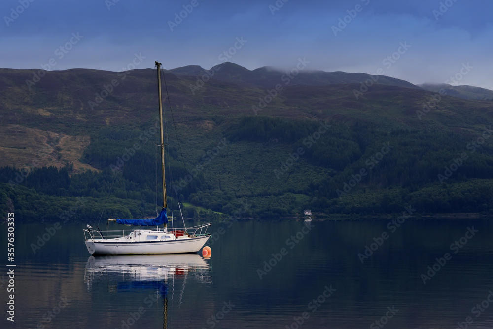 Sailboat in Loch Lomond