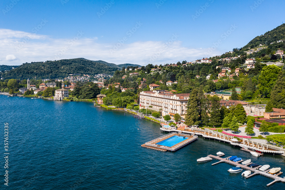 Luxury hotel of Villa d'Este in Cernobbio.
Lake of Como in Italy