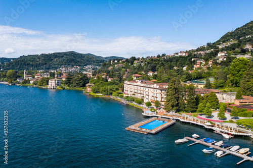 Luxury hotel of Villa d'Este in Cernobbio. Lake of Como in Italy © Simone Polattini