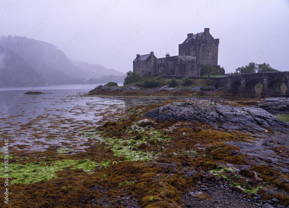 Eilean Donan Castle Scotland in the Rain