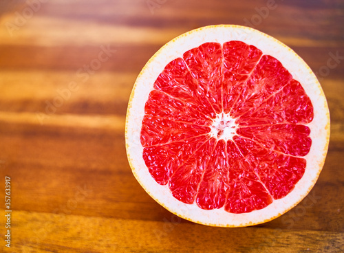 Sliced grapefruit