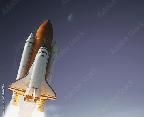Rocket. Rocket tail. Rocket trace. The elements of this image furnished by NASA.