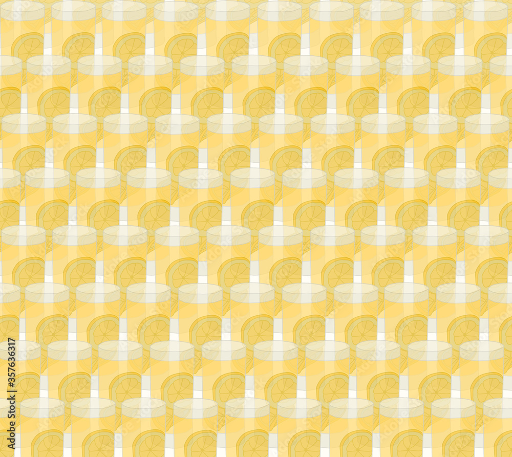 Seamless repeating pattern of glasses of lemonade Seamless repeating pattern of glasses of lemonade