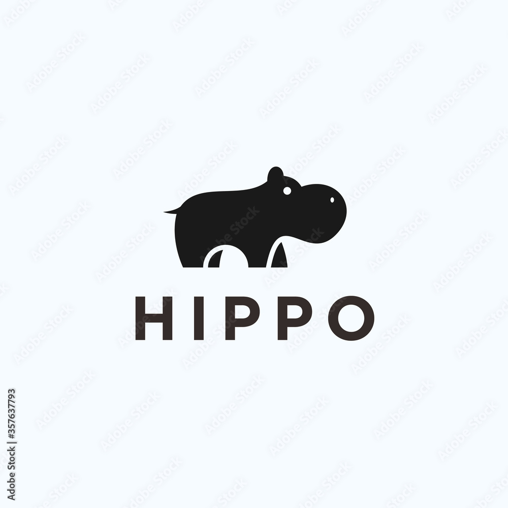 hippo logo / hippo icon Stock Vector | Adobe Stock