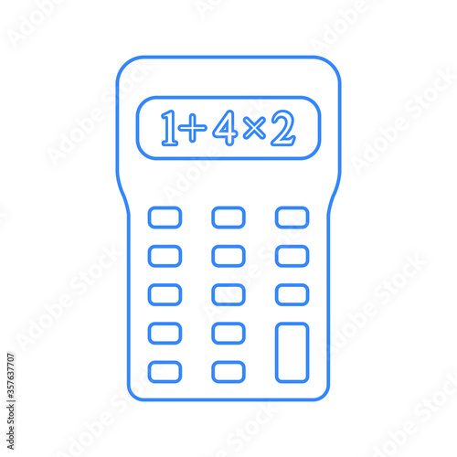 Calculator line icon,  outline calculating device