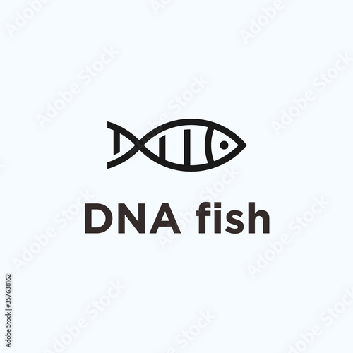 fish DNA logo. fish icon