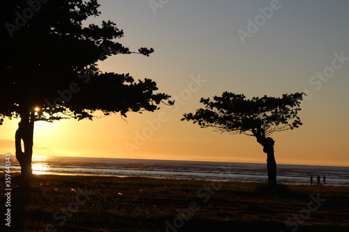 sunset on the beach