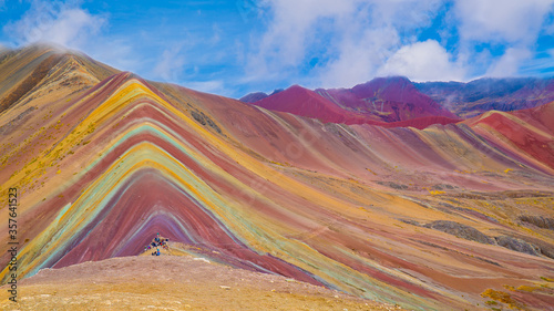 Rainbow Mountains in Kusco, Peru © ivoderooij