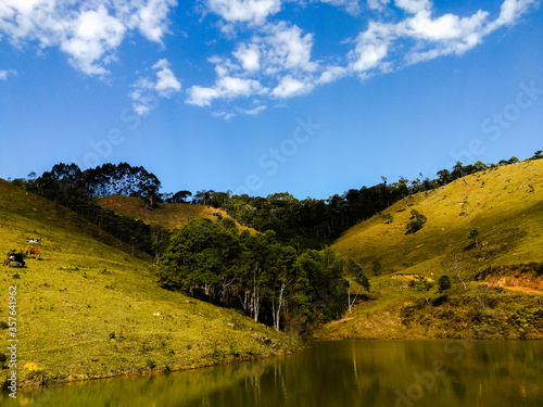 mountain landscape with blue sky