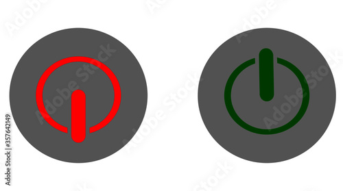 button switch off or turn on slider icons for Apps. Toggle button switch off or turn on slider icons for vector flat web. UI toggle button icon, vector illustration.