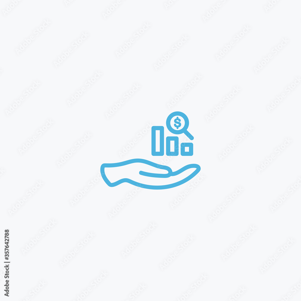 financial graphic icon flat vector logo design trendy