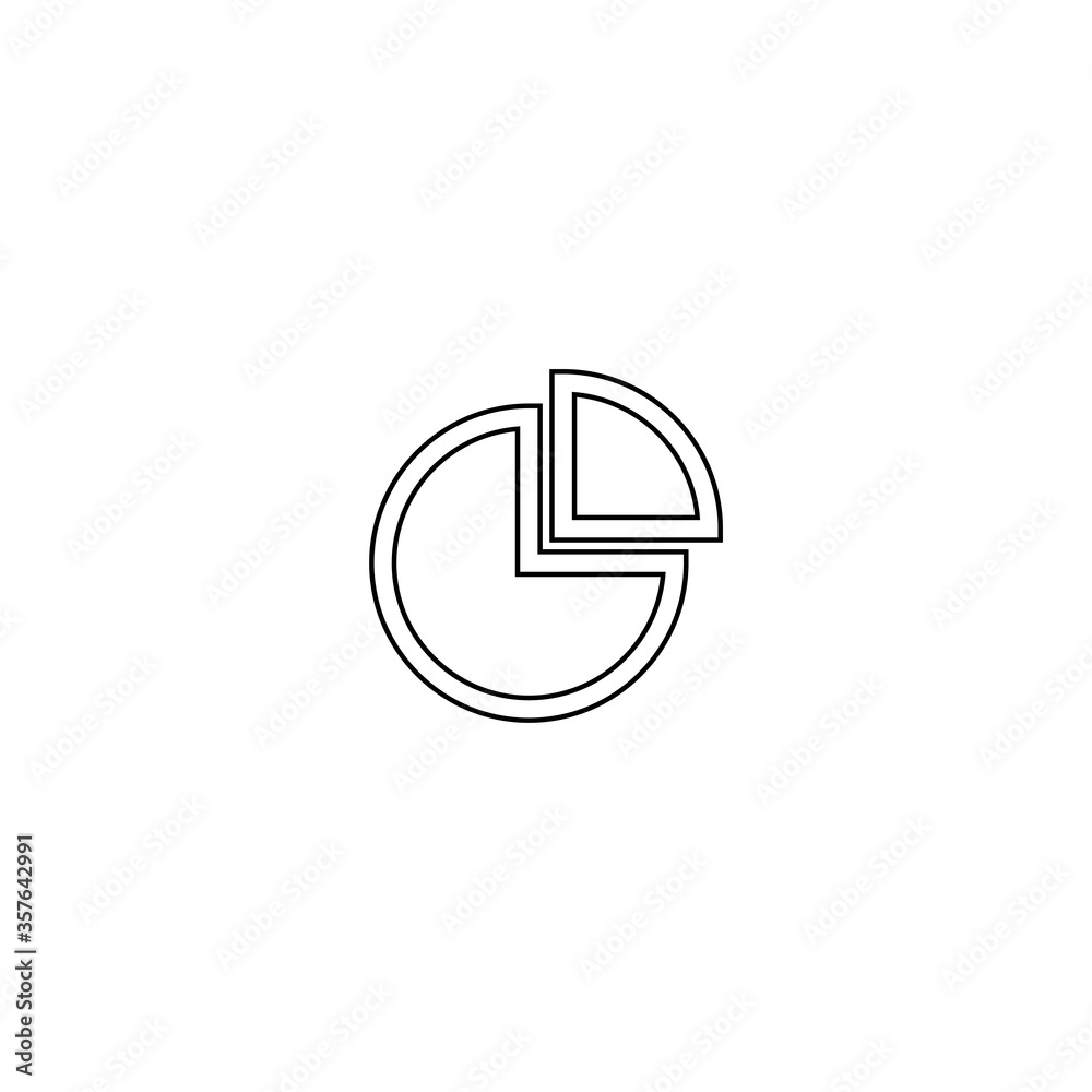 Chart icon. Finance pie symbol. Logo design element Chart icon. Finance pie symbol. Logo design element