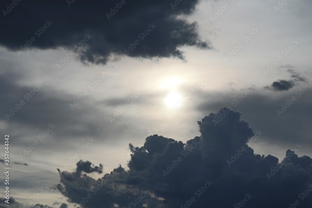 clouds in the mountains